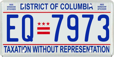 DC license plate EQ7973