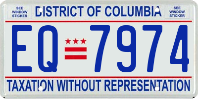 DC license plate EQ7974