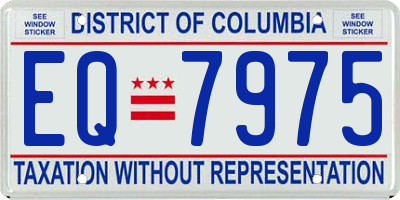 DC license plate EQ7975