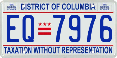 DC license plate EQ7976