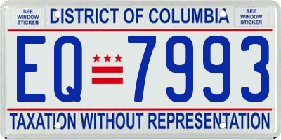DC license plate EQ7993
