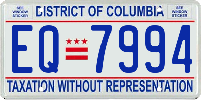 DC license plate EQ7994