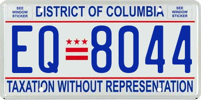 DC license plate EQ8044