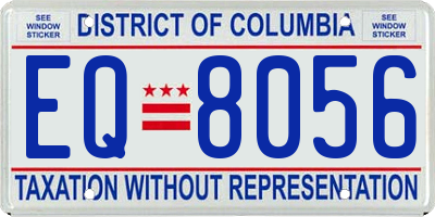 DC license plate EQ8056