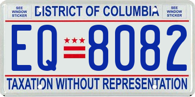 DC license plate EQ8082