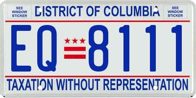 DC license plate EQ8111