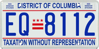 DC license plate EQ8112