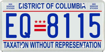 DC license plate EQ8115