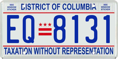 DC license plate EQ8131