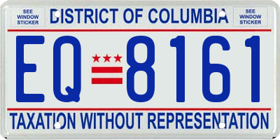 DC license plate EQ8161