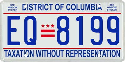 DC license plate EQ8199