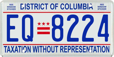 DC license plate EQ8224