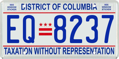 DC license plate EQ8237