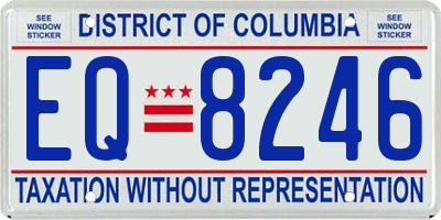 DC license plate EQ8246