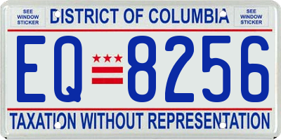 DC license plate EQ8256