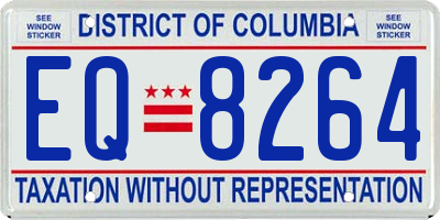DC license plate EQ8264