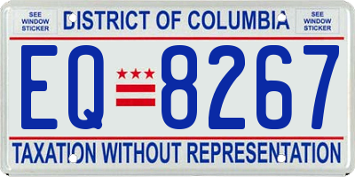 DC license plate EQ8267