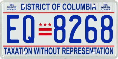 DC license plate EQ8268