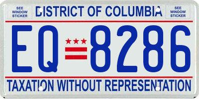 DC license plate EQ8286