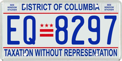 DC license plate EQ8297