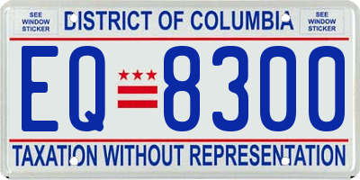 DC license plate EQ8300