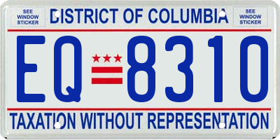 DC license plate EQ8310