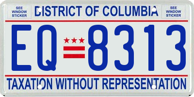 DC license plate EQ8313