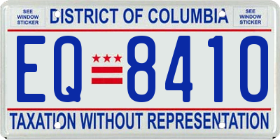 DC license plate EQ8410