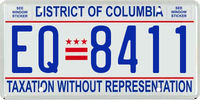 DC license plate EQ8411