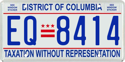 DC license plate EQ8414