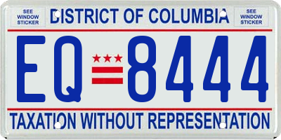 DC license plate EQ8444