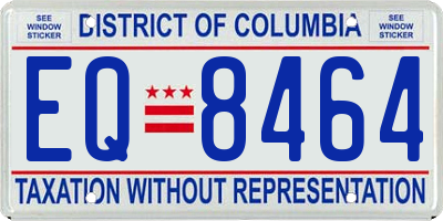 DC license plate EQ8464