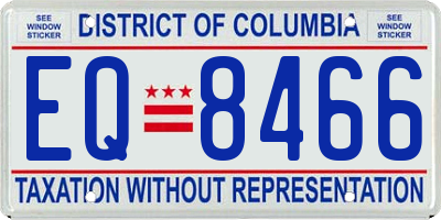 DC license plate EQ8466