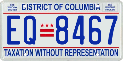 DC license plate EQ8467