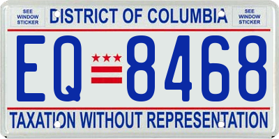 DC license plate EQ8468