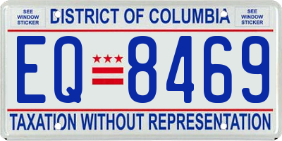 DC license plate EQ8469