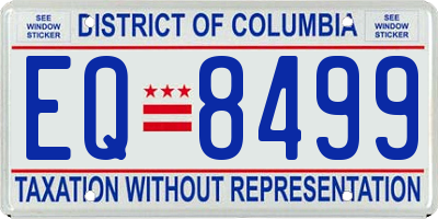 DC license plate EQ8499