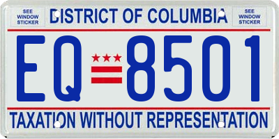 DC license plate EQ8501