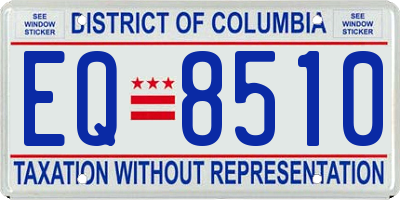 DC license plate EQ8510