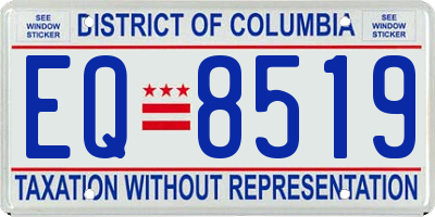 DC license plate EQ8519