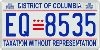 DC license plate EQ8535