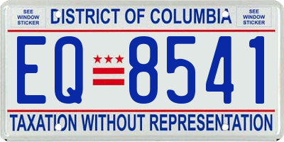 DC license plate EQ8541