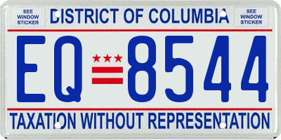 DC license plate EQ8544