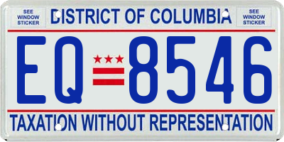 DC license plate EQ8546