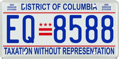 DC license plate EQ8588