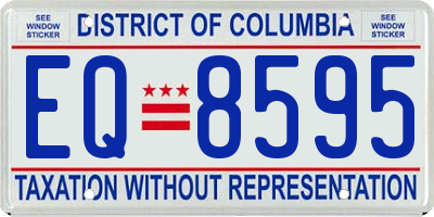 DC license plate EQ8595