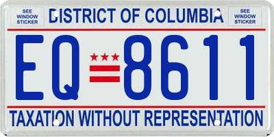 DC license plate EQ8611