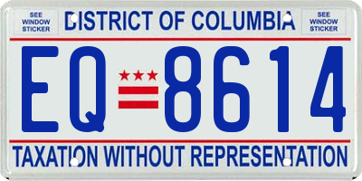 DC license plate EQ8614