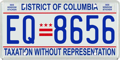 DC license plate EQ8656