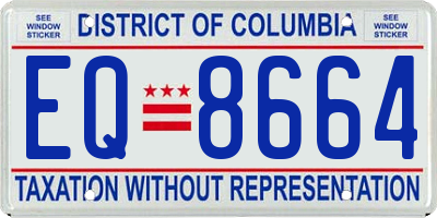 DC license plate EQ8664